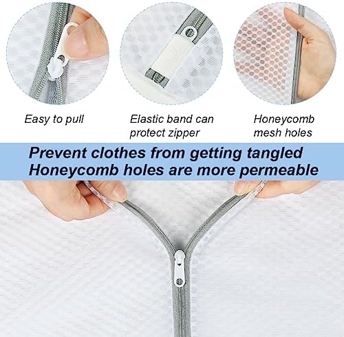 Vivifying Extra Large Mesh Laundry Bag, 2 Pack XXL Oversize Honeycomb Mesh Wash - Image 3
