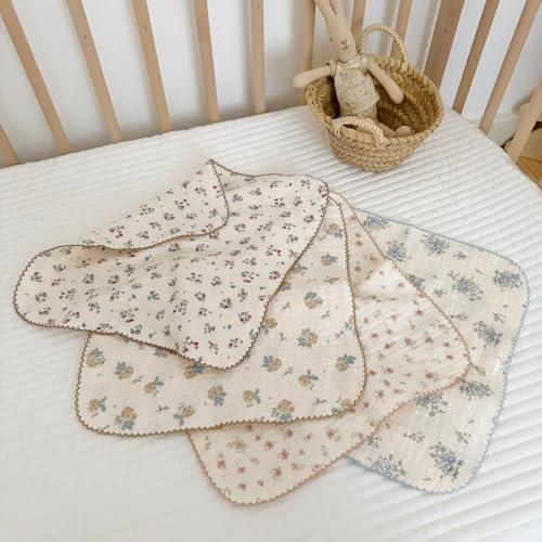 BuLuTu Cotton Cleaning Cloths Floral Print Towels Set - Image 2