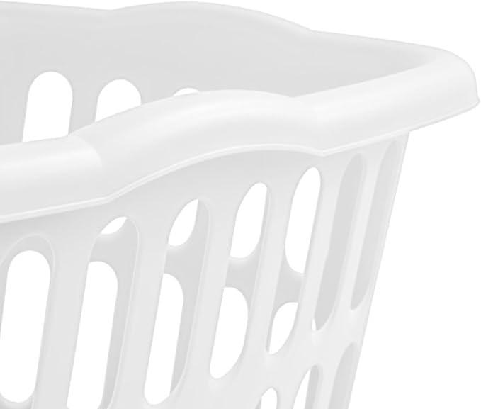 Sterilite 12-Pack Rectangular Laundry Basket, Plastic Clothes Hamper, 1.5 Bushel - Image 8