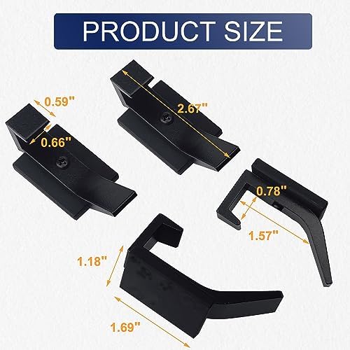 TSUYA 4 Pack Heavy Duty Magnetic Double Hooks Home Cruise Closet Organizer - Image 3