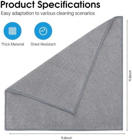 QYL Microfiber Cleaning Cloth, 12 Pack Cleaning Rags, Cleaning Towels, - Image 2