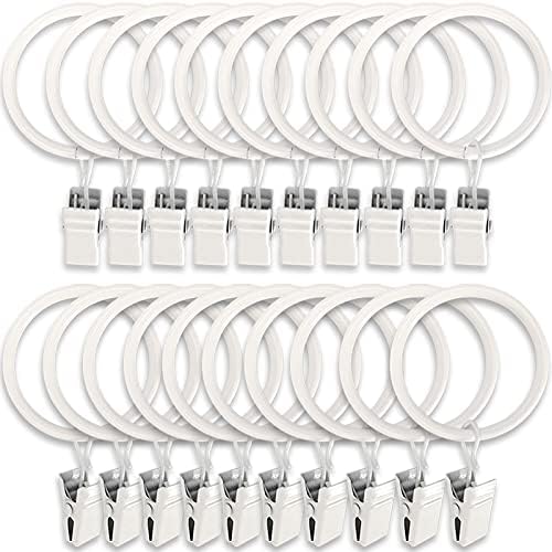 LLPJS 20 Pack Metal Curtain Rings by LLPJSCurtainRingsClipHooks