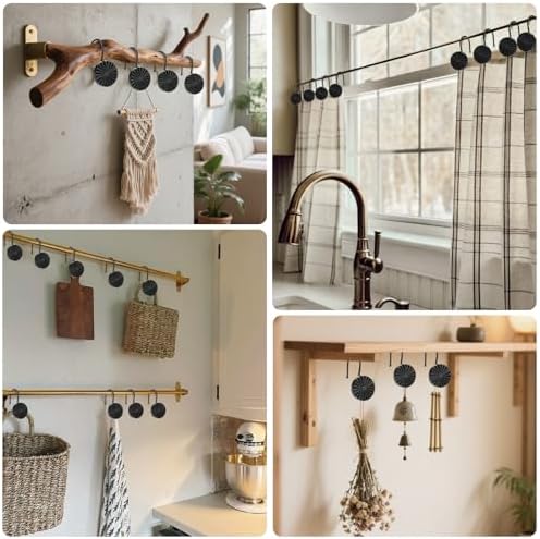 Metal Shower Curtain Hooks, Rust-Resistant Hooks - Image 4
