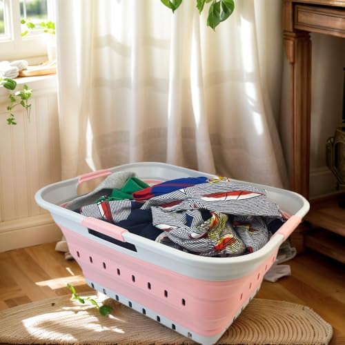 SAMMART 42L Collapsible Plastic Laundry Basket - Image 2