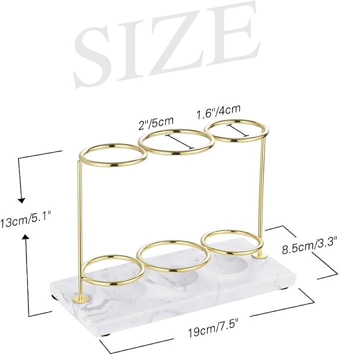 Emibele Electric Toothbrush Holder, 3 Slots 2-Layer Gold Toothbrush Holder | - Image 7