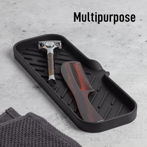 Zulay Kitchen Large Silicone Sponge Holder – Flexible Sink Organizer Tray - Image 5