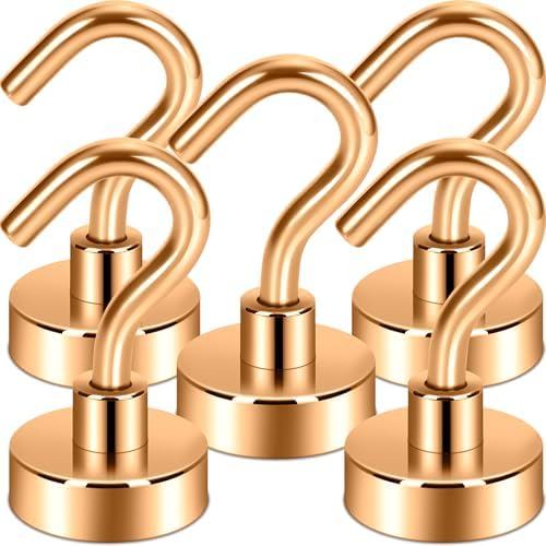 Neosmuk Magnetic Hooks Cruise Ship Essential, 30lb+ Bronze, 5 Pack by Neosmuk