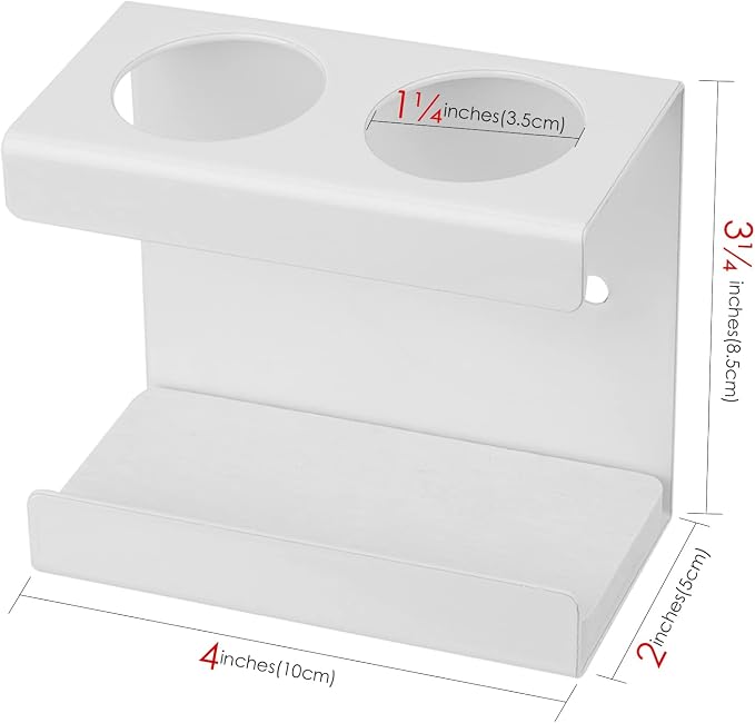 Adorila Electric Toothbrush Holder Wall Mount 2-Slot, Stainless Steel, Fits - Image 3
