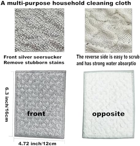 New thickened double-sided metal wire dishwashing cloth, suitable - Image 5