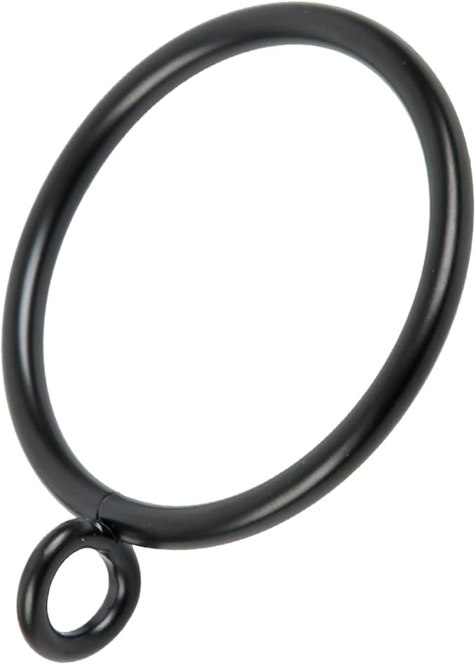 Curtain Rings with Eyelets, 48 Pack Metal Drapery Rings by Unknown