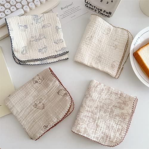 BuLuTu Cute Floral Muslin Face/Hand Towels Multi-Purpose Cleaning Clothes - Image 5