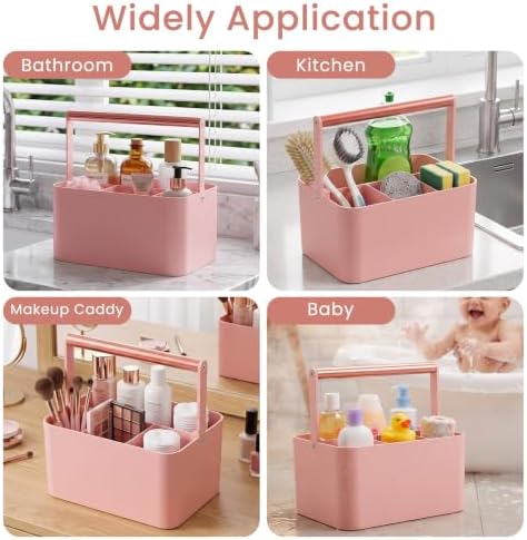 Pink Shower Caddy Portable: Plastic Bathroom Caddy Organizer - Image 6
