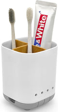 Toothbrush Holder with Bamboo Divider, Detachable by Scartink