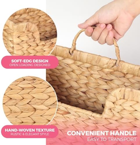 Handwoven Water Hyacinth Wall Magazine Holder - Image 3