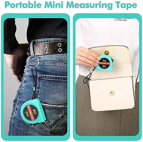 Copkim 50 Pcs Small Tape Measure Bulk 6 Ft 2M Mini Measuring Retractable Metric - Image 4
