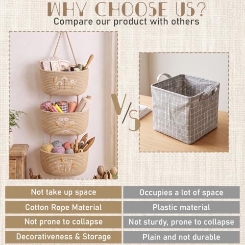 Novabright 3 Tier Over The Door Hanging Basket Organizer - Image 4