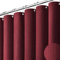 Dynamene Extra Long Waffle Shower Curtain 256 GSM Fabric 72"x84" Burgundy by Dynamene