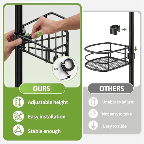 DAOYA Shower Caddy Tension Pole Shower Organizer Tension Rod - Image 3