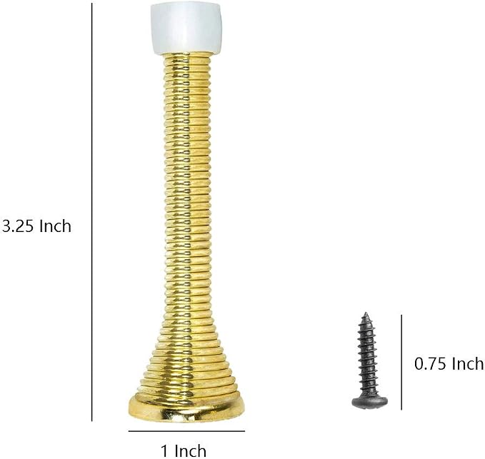 KISEER 16 Pack Spring Door Stops 3 1/4 Inch Flexible Heavy Duty Spring Door - Image 2