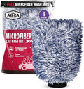 AIDEA Car Wash Mitt Microfiber, 1PK Wheel Cleaner Mitts, 7.12''X10.14'' by AIDEAHOME