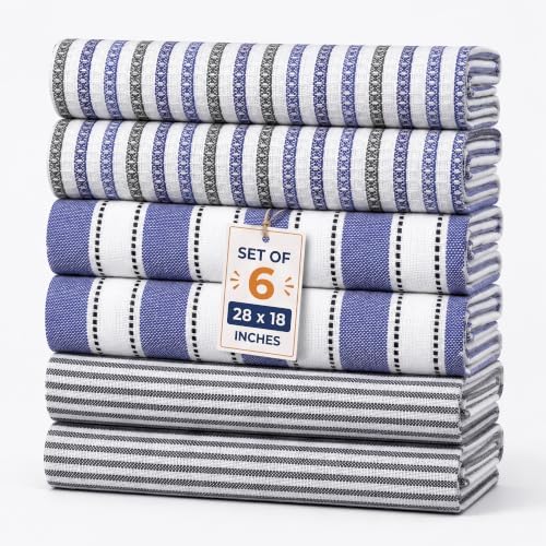 Pack of 6 Cotton Kitchen Towels Set, Dish Towels, Cleaning Rags, Kitchen Dish by NeoclassAlphaThread