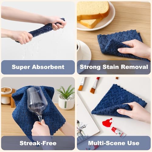 80 Pack Microfiber Cleaning Cloth Roll Reusable Paper Towels 12"x12" Tear Away - Image 4