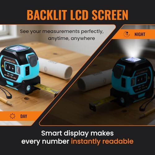 The Almighty Ruler Laser Tape Measure | Smart Range Finder | 196ft/ 60m - Image 5