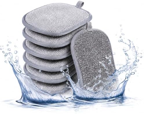 6-Pack PuoWeo Sponges Kitchen Dual-Sided Scrub Sponges—Rough Side by Unknown