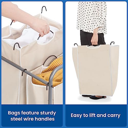 STORAGE MANIAC Laundry Sorter 2 Section, 90 L Gal Laundry Hamper - Image 5