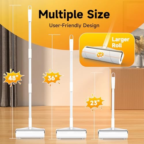 Large Lint Roller for Pet Hair, 9.44-Inch Wide, 400 Sheets - Image 3