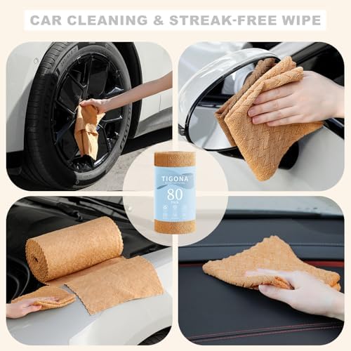 80 Pack Microfiber Cleaning Cloth Roll Reusable Paper Towels 12"x12" Tear Away - Image 6