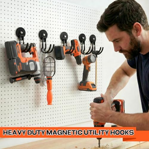 Heavy Duty Magnetic Utility Hooks ，J-Type Storage Hooks, - Image 5