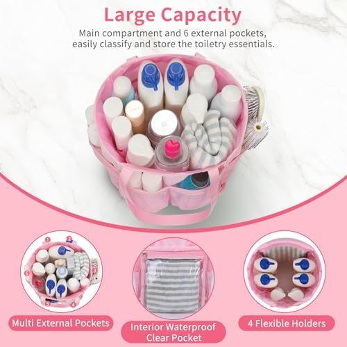 Mesh Shower Caddy Portable for College Dorm Room Essentials, Hanging Shower - Image 2