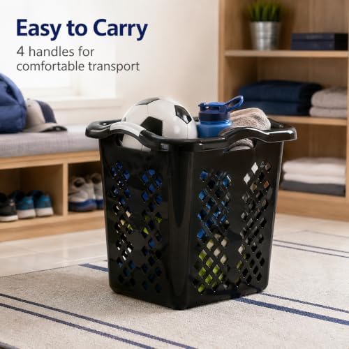 Laundry Basket 2 Pack 2 Bushel Plastic - Image 5
