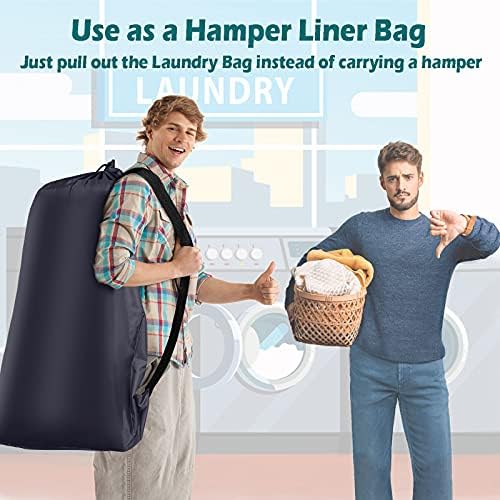 Coomee Heavy Duty Laundry Bag, 2 Pack XL Nylon Laundry Bags - Image 4