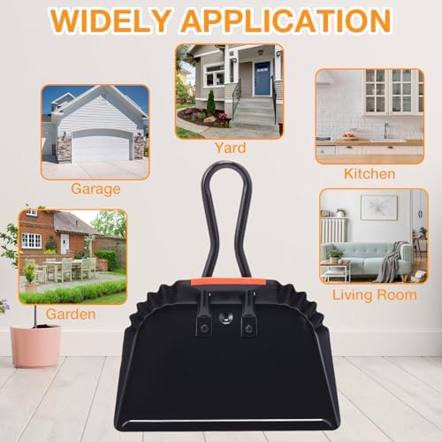 Mumufy 4 Pack 12" Heavy Duty Metal Dustpan - Image 6