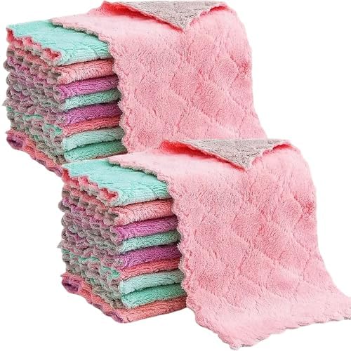 Reusable Microfiber Kitchen Cleaning Cloths – Super Absorbent, Quick-Drying by Unknown