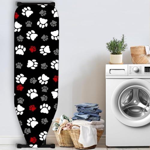 Nuxovilar Pet Paw Prints Ironing Board Cover 15x54 Polyester - Image 3