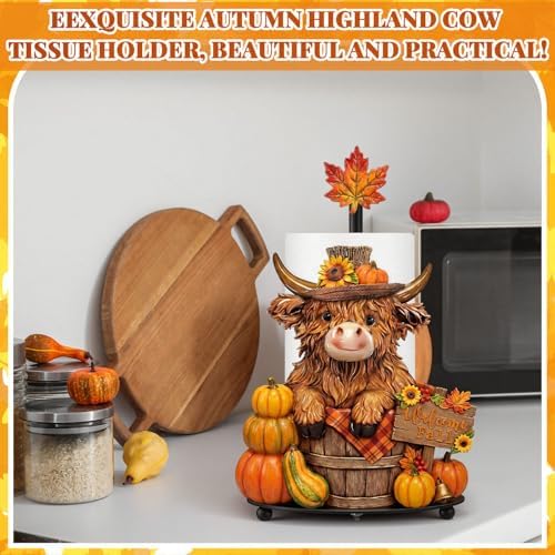Chunful Highland Cow Fall Paper Towel Holder - Image 6