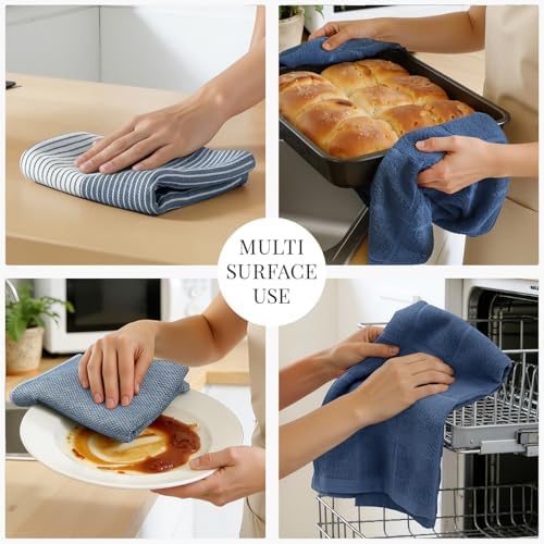 Homaxy 9 Pack Cotton Terry Premium Kitchen Towels, 18 x 28 in - Image 4