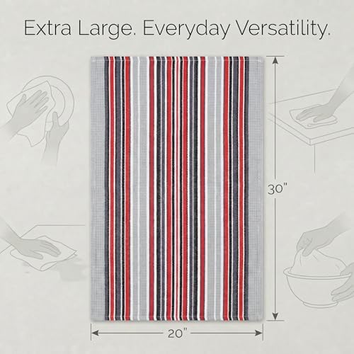 Urban Villa Kitchen Towels Cotton Dish Towels 20”x30” Grey - Image 3