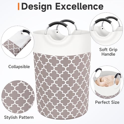 Large Laundry Basket, 115L Tall Collapsible Hamper - Image 3