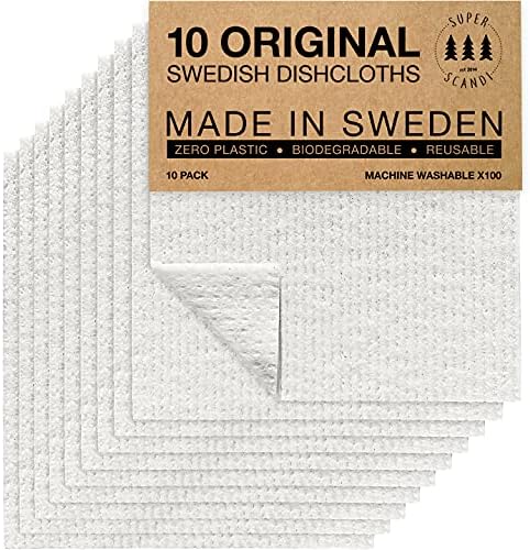SUPERSCANDI 10 Pack Swedish Dishcloths by SUPERSCANDI