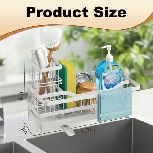 Sponge Holder for Kitchen Sink, Self-draining Sink Organizer - Image 2