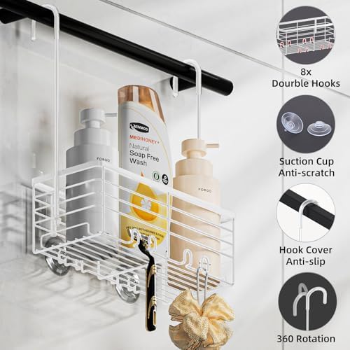 SHANSHUI Shower Caddy Hanging Bathroom Organizer Basket, Shampoo Bracket - Image 5
