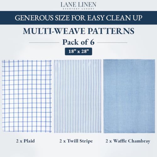 LANE LINEN Cotton Kitchen Towels Set, Quick-Drying Dish Towels, Premium Hand - Image 2