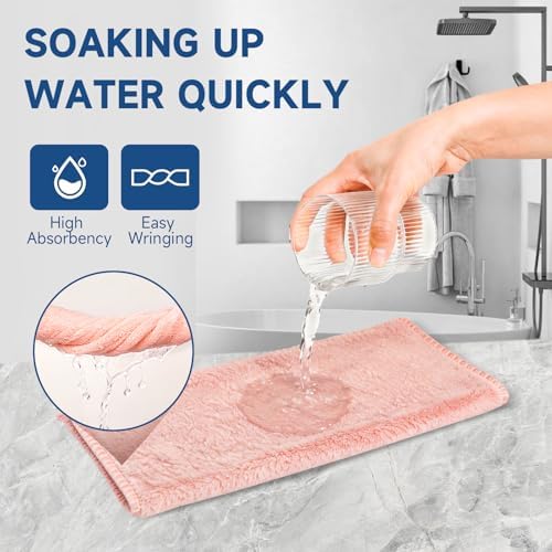 TEAWOO Coral Velvet Nude Pink Washcloths 12 Pack, Highly Absorbent and Soft - Image 5