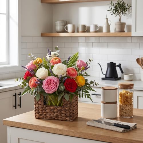Water Hyacinth Coffee Brown Hanging Basket - Image 6