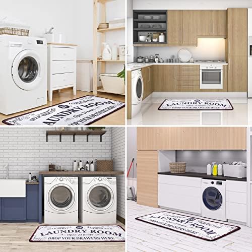 Laundry Room Long Mat Area Rug Non-Slip Floor Mat Waterproof Farmhouse Carpet - Image 6