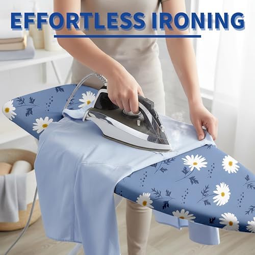 Ironing Board Cover and Pad, Thick Scorch Resistant Padding Green Leaves Print - Image 5